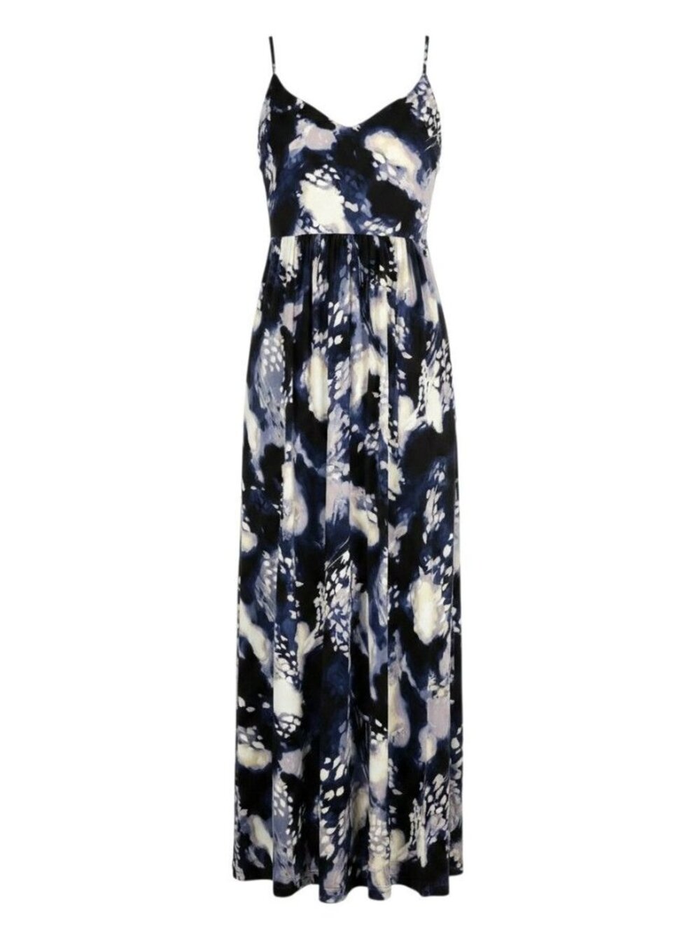 Simply Vera Vera Wang Womens Maxi Dress Abstract Print XS Navy/White